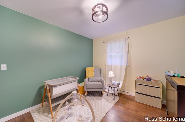 1572 Cornell Rd, Muskegon, MI 49441 - living area featuring wood finished floors and baseboards
