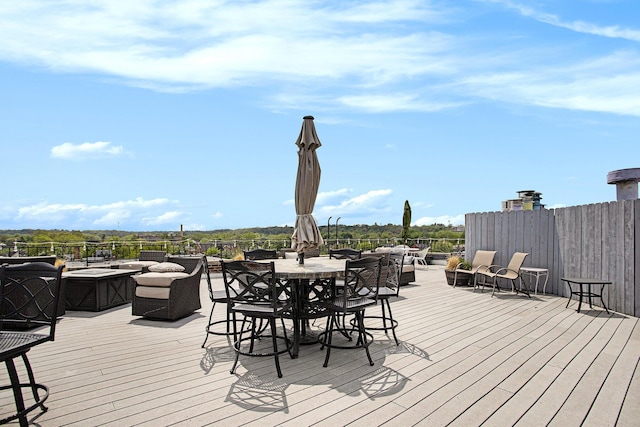 view of wooden deck