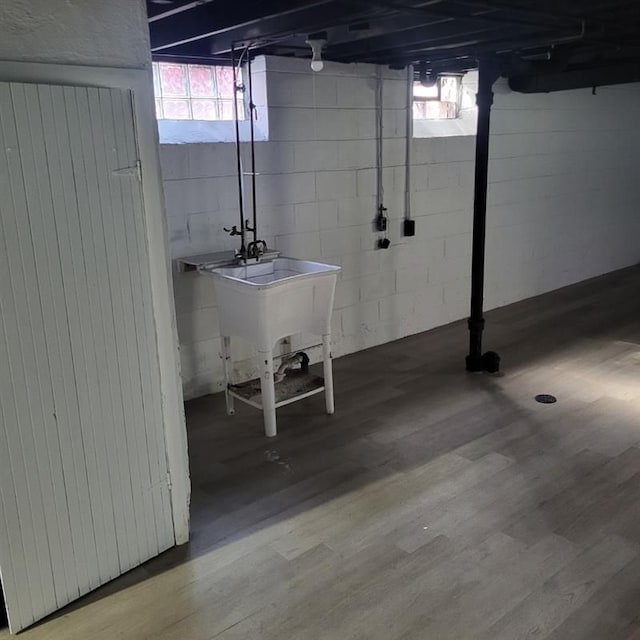 19121 Curtis St, Detroit, MI 48219 - below grade area with wood finished floors