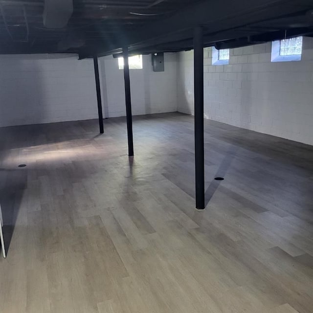 19121 Curtis St, Detroit, MI 48219 - basement featuring electric panel and wood finished floors