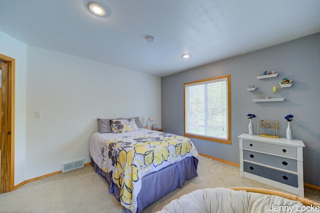 608 Porter Rd, Norton Shores, MI 49441 - bedroom with carpet floors, baseboards, and recessed lighting