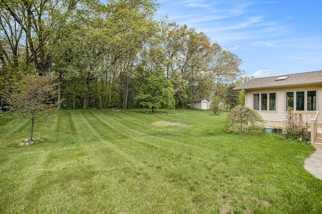 view of grassy yard