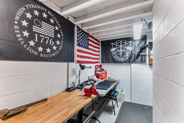4024 Austin Ct, Lapeer, MI 48446 - misc room featuring concrete block wall