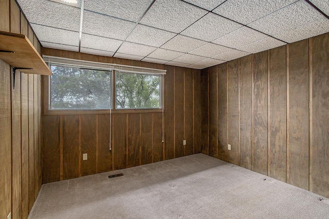 10706 Portage Rd, Portage, MI 49002 - unfurnished room with wooden walls and carpet