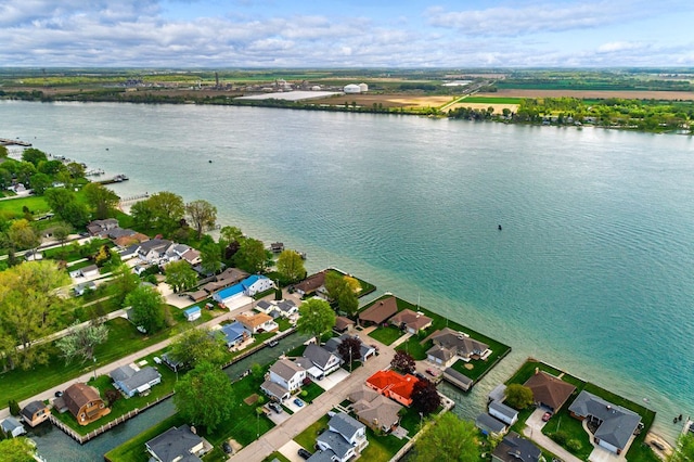 133 Loretta St, East China, MI 48054 - aerial view of property and surrounding area with a large body of water and nearby suburban area