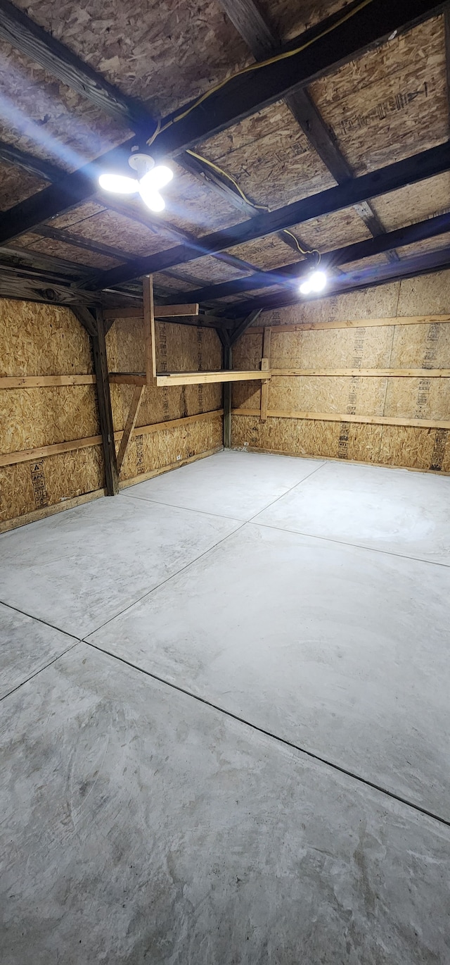 below grade area with a garage