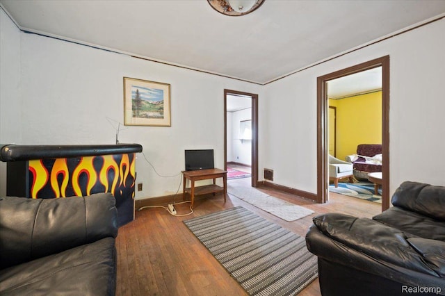 8214 Saint Marys St, Detroit, MI 48228 - living room with wood finished floors and baseboards