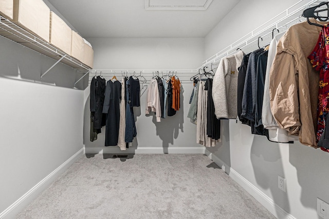 3328 Roseford Blvd, Ann Arbor, MI 48105 - walk in closet with carpet flooring and attic access