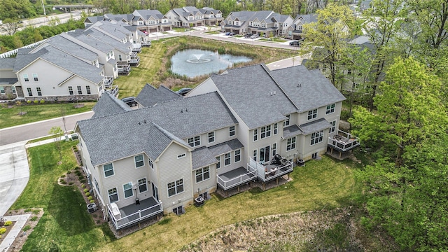 3328 Roseford Blvd, Ann Arbor, MI 48105 - aerial perspective of suburban area with a nearby body of water