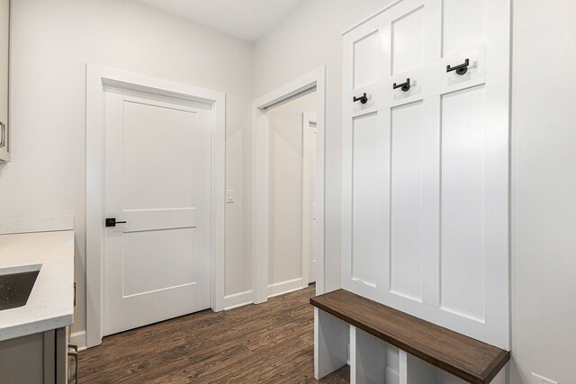 9693 Beverly Dr, Lakeland, MI 48143 - mudroom with dark wood finished floors