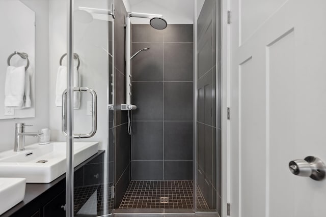 7469 Lake Solis Dr, Stevensville, MI 49127 - full bath featuring a shower stall and vanity