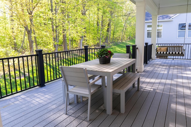 8182 Country Rail Dr SW, Byron Center, MI 49315 - deck featuring outdoor dining space