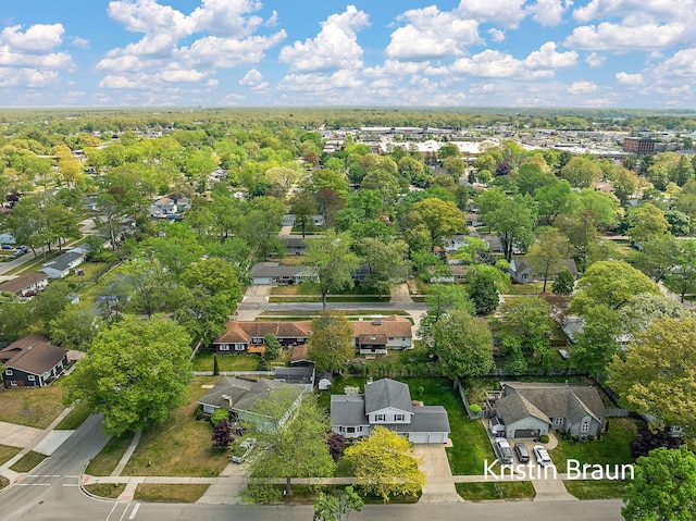 aerial view of residential area