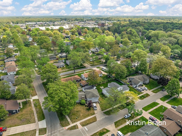 aerial perspective of suburban area