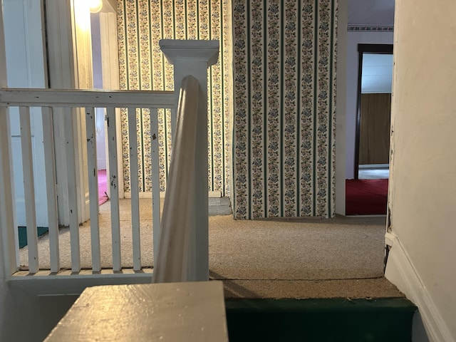 1902 W Ogilvie Ave, Baldwin, MI 49304 - staircase featuring carpet