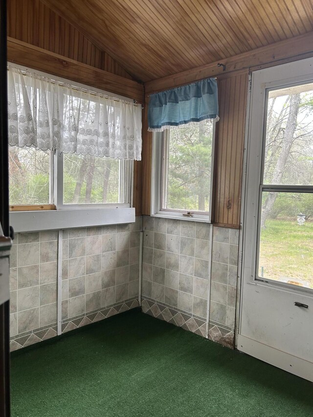 1902 W Ogilvie Ave, Baldwin, MI 49304 - unfurnished sunroom with vaulted ceiling and healthy amount of natural light