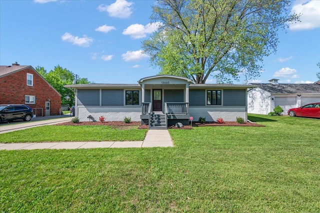 13665 Ida Ave, Warren, MI 48089 - ranch-style home featuring brick siding and a front lawn