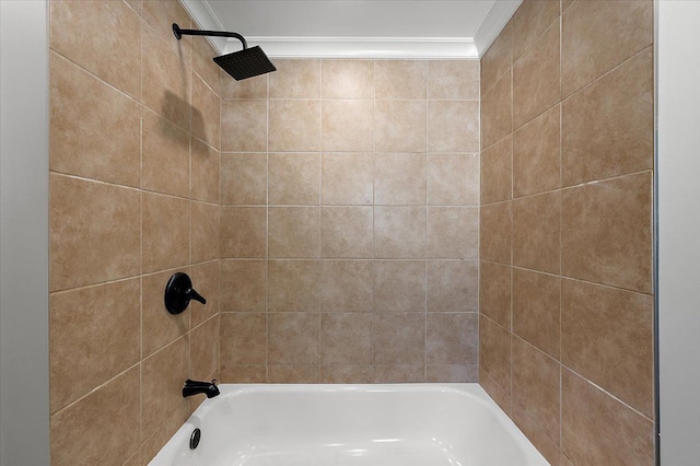 13665 Ida Ave, Warren, MI 48089 - bathroom featuring crown molding and tub / shower combination