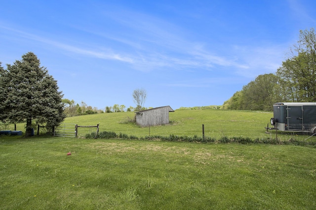 6528 Douglas Ave, Kalamazoo, MI 49009 - view of yard featuring a view of countryside and an outdoor structure