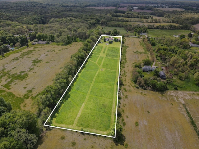 6528 Douglas Ave, Kalamazoo, MI 49009 - aerial view of sparsely populated area with property boundaries highlighted