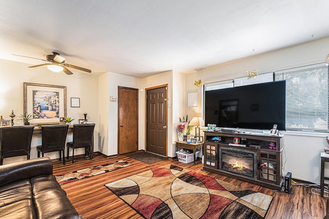 1772 Lombard St, Benton Harbor, MI 49022 - living area with wood finished floors, plenty of natural light, and ceiling fan