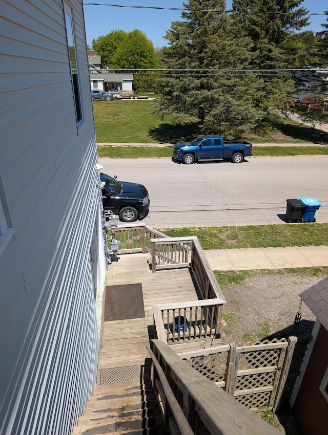 120 N Main St, Scottville, MI 49454 - deck with stairs