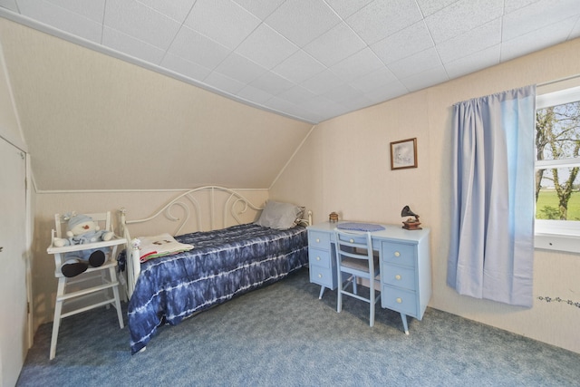 204 Parker St, Cement City, MI 49233 - carpeted bedroom with vaulted ceiling