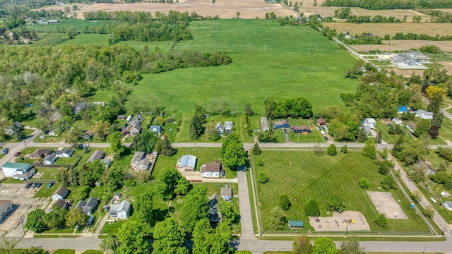 204 Parker St, Cement City, MI 49233 - aerial overview of property's location featuring rural landscape and rows of crops