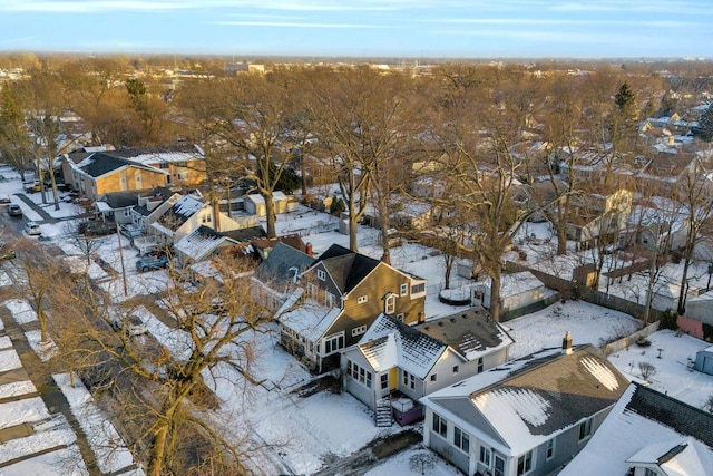 444 E Maplehurst St, Ferndale, MI 48220 - snowy aerial view with a residential view
