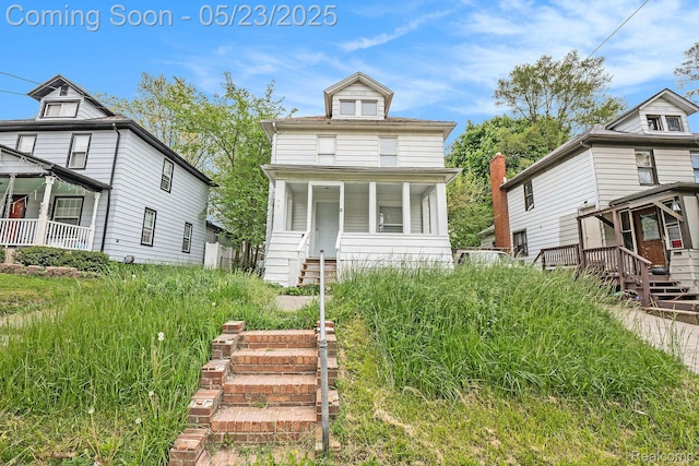 54 Hudson Ave, Pontiac, MI 48342 - traditional style home featuring covered porch