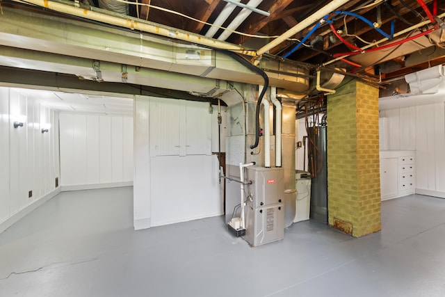 854 Hinckley Blvd, Jackson, MI 49203 - unfinished below grade area featuring heating unit