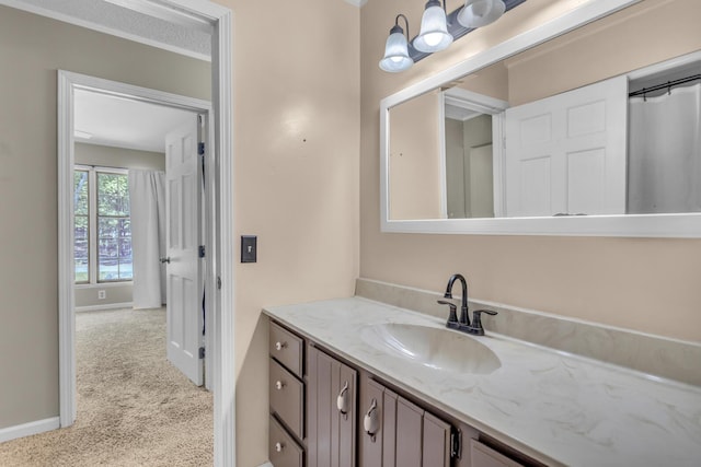 11317 N Dr, Brooklyn, MI 49230 - bathroom featuring vanity and baseboards