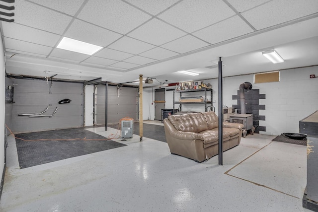 11317 N Dr, Brooklyn, MI 49230 - finished basement with a paneled ceiling
