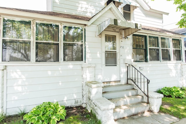 view of doorway to property