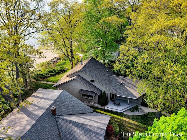 view from above of property