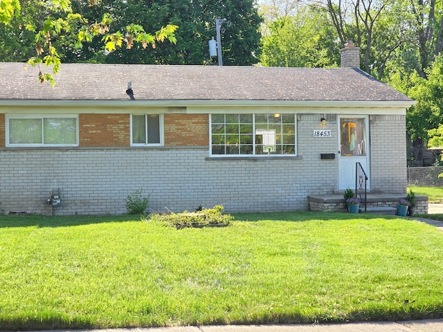 18453 Woodbine St, Detroit, MI 48219 - ranch-style home with brick siding and a chimney