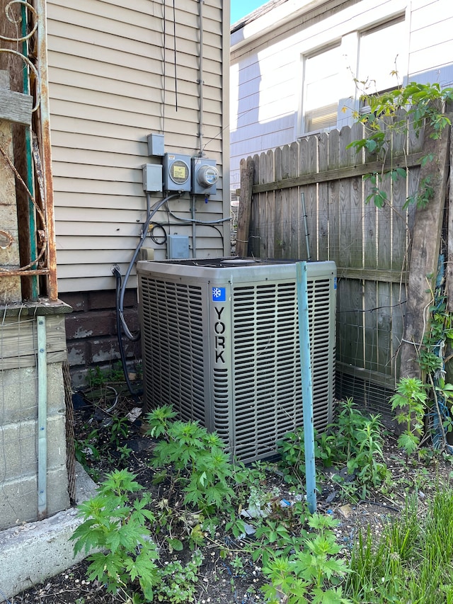 5606 Harold St, Hamtramck, MI 48212 - exterior view of central AC, fence, and electric meter