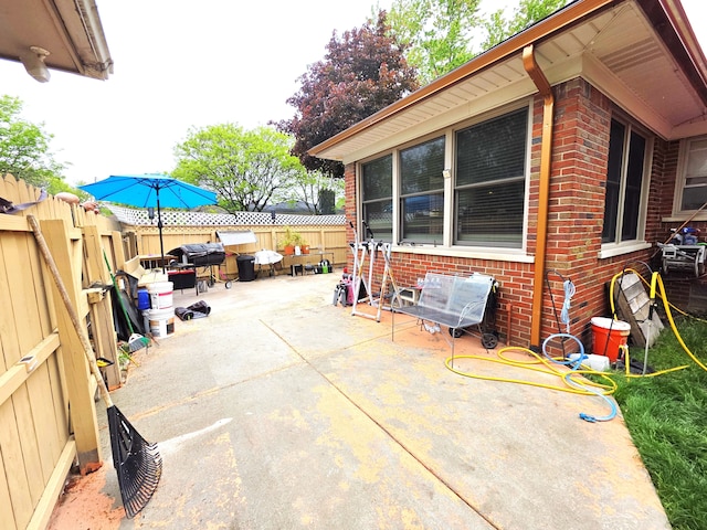 19266 Tyrone St, Harper Woods, MI 48225 - view of patio / terrace featuring a fenced backyard