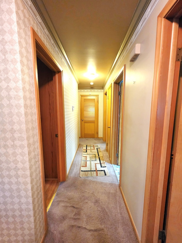 19266 Tyrone St, Harper Woods, MI 48225 - hall with ornamental molding and carpet