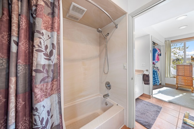 9417 Cedar Island Rd, White Lake, MI 48386 - full bath featuring tile patterned floors and shower / tub combo