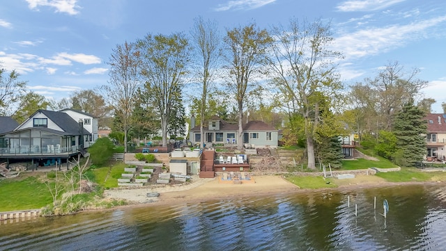 9417 Cedar Island Rd, White Lake, MI 48386 - water view with nearby suburban area