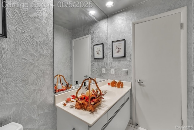 5520 Ridgewood, West Bloomfield, MI 48322 - bathroom featuring vanity and recessed lighting