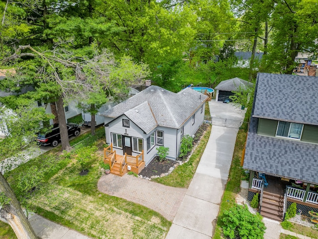 view from above of property