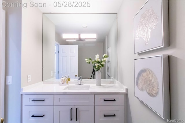22170 Orchard Way, Beverly Hills, MI 48025 - bathroom with vanity and washer / dryer