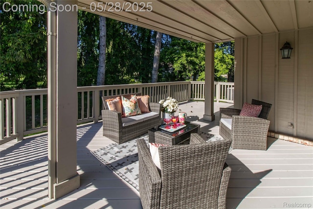 22170 Orchard Way, Beverly Hills, MI 48025 - wooden terrace with outdoor lounge area