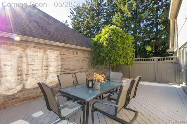 22170 Orchard Way, Beverly Hills, MI 48025 - wooden deck featuring outdoor dining space
