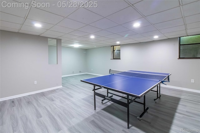 22170 Orchard Way, Beverly Hills, MI 48025 - game room with baseboards, wood finished floors, and recessed lighting