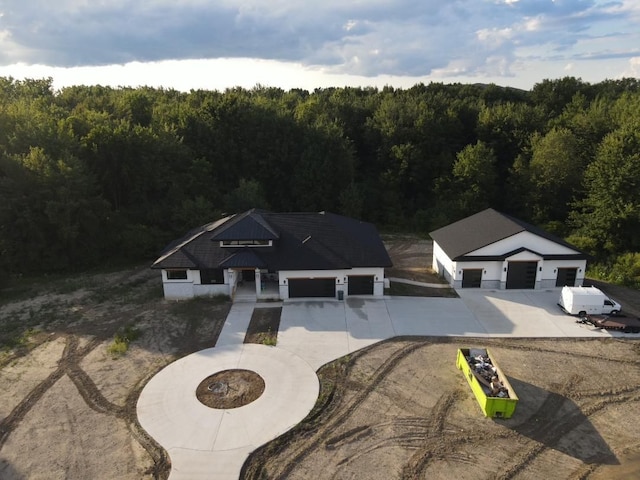 815 N Milford Rd, Milford, MI 48381 - view from above of property with a forest
