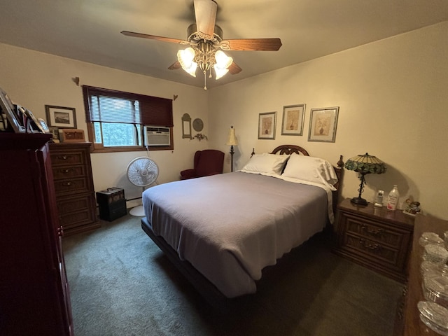 300 Maplecrest Ave, Sturgis, MI 49091 - bedroom featuring carpet, a baseboard radiator, ceiling fan, and cooling unit