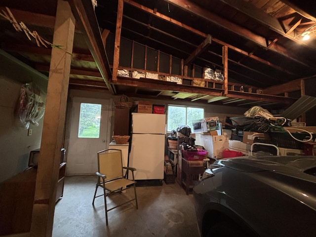 300 Maplecrest Ave, Sturgis, MI 49091 - garage featuring freestanding refrigerator